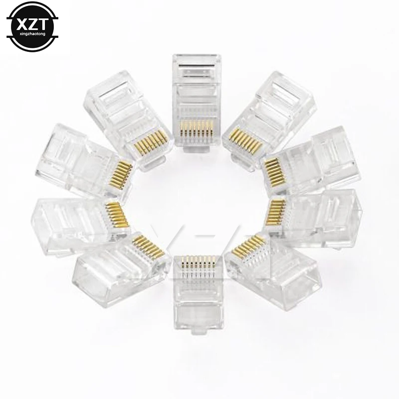 RJ45 RJ 45 Ethernet кабели Модульный Штекер сетевой разъем для UTP Cat5 Cat5e кабель