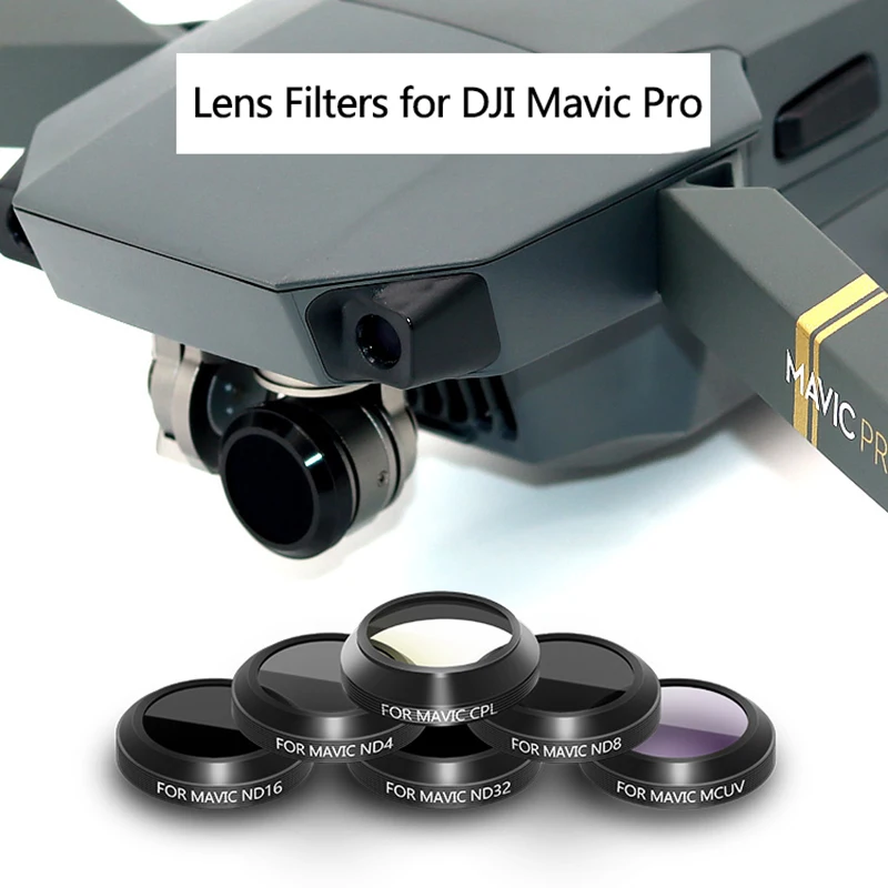 Набор фильтров с многослойным покрытием для DJI Mavic Pro Platinum Drone Quadcopter UV CPL ND4 ND8 ND16 ND32