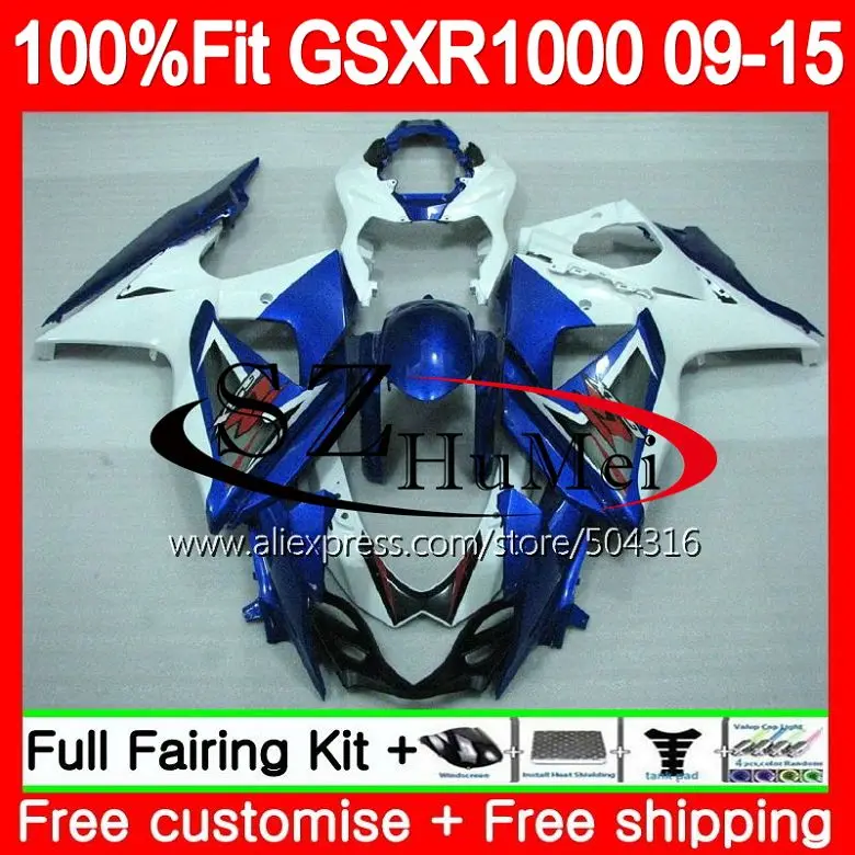 Обтекатель для SUZUKI blue white GSX-R1000 K9 GSX R1000 39SH7 GSXR1000 09 10 11 12 13 15 GSXR 1000 2009 2010 2011 2012 2014 2015 |