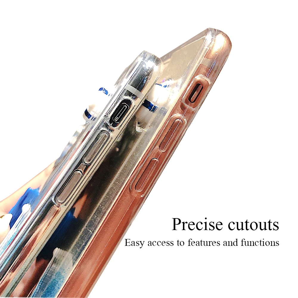 PORTEFEUILLE for iphone x xs case cute animal clear 6 7 8 plus 7plus silicone transparent anime soft shell cover |