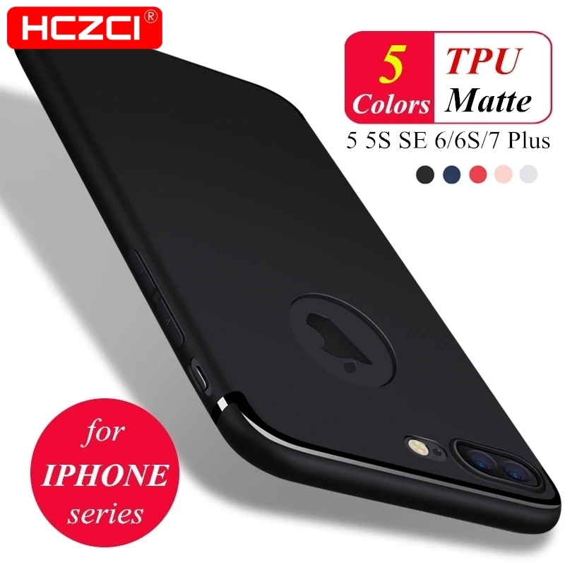 HCZCI High Quality Elegance Soft Silicone Case for iPhone 6s 6 7 8 Plus X 5s 5 SE Frosted Colorful Factory Wholesale |