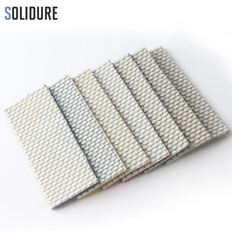 7pcs/set white diamond polishing sheet 120*45*2mm abrasive pad design for diamond drum polishing wheels wet use for stone
