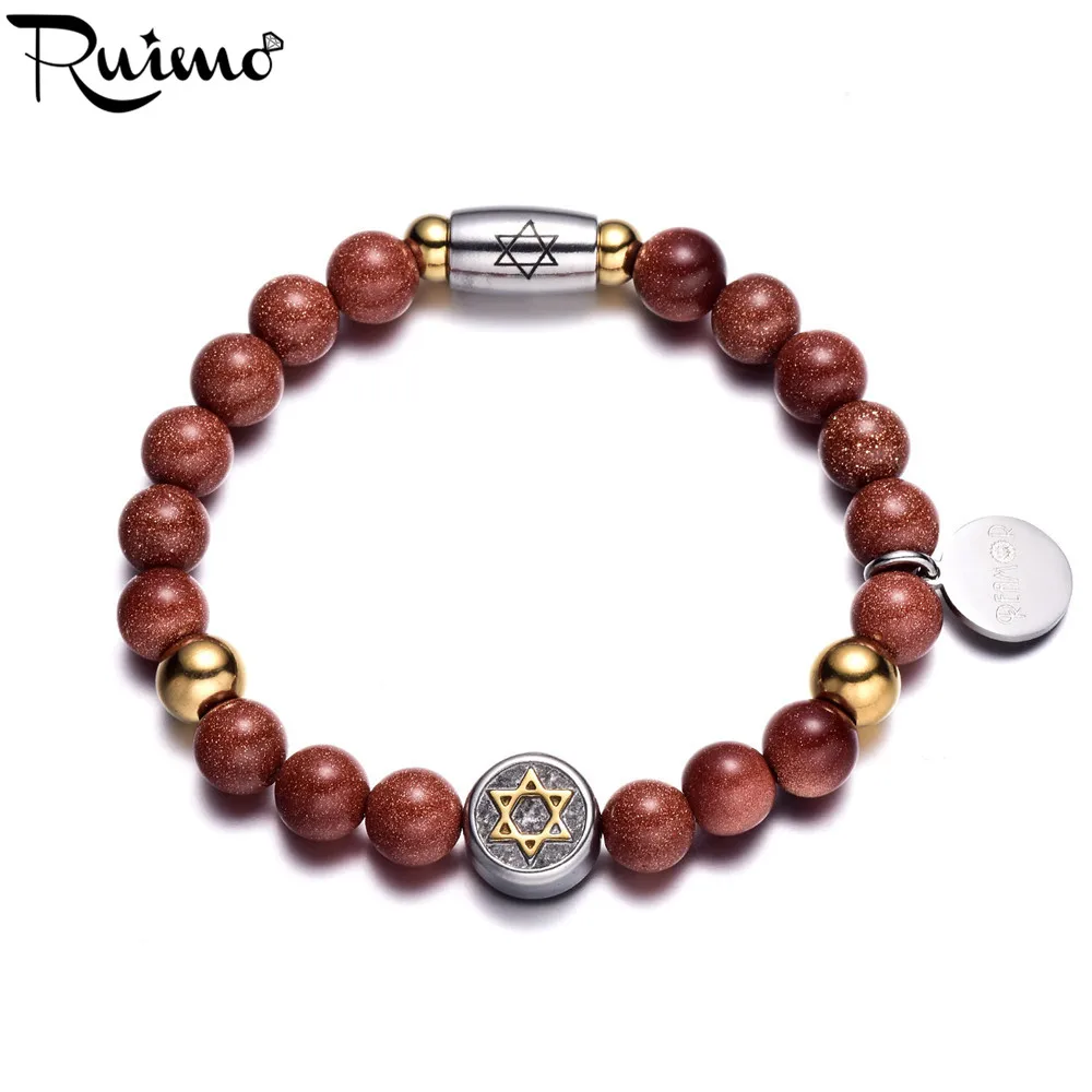 RUIMO Красный Песчаник натуральный камень разделительные Бусины круглые