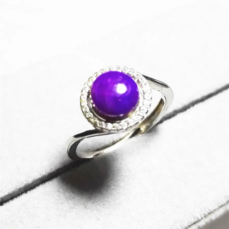 925 Sterling Silver Jewelry Fashion Women Purple Natural Sugilite Ring Drop Shipping | Украшения и аксессуары