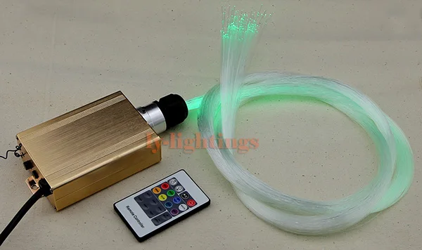 DIY optic fiber light kit led +optical fibres RGB festive decoration color change star wireless remote room ceiling | Лампы и