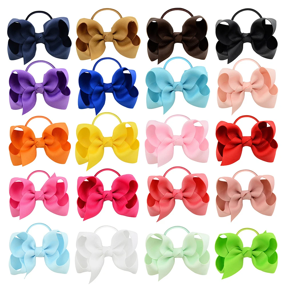 

20pcs/lot 3.5 Inch Grosgrain Ribbon Hair Bows Hairband For Kids Girls Boutique Bow Headband Hair Accessories 029