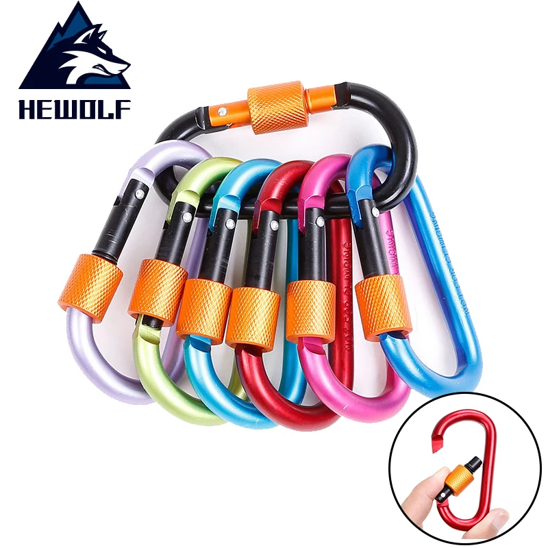 Многофункциональный D образный карабин Hewolf из алюминиевого сплава 7