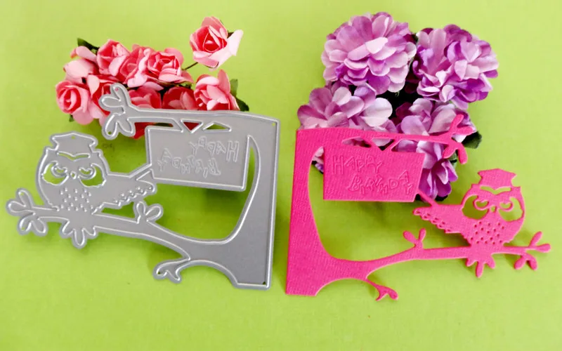 

Metal owl on the tree Cutting Dies Stencils for DIY Scrapbooking photo album Decorative Embossing DIY Paper Cards