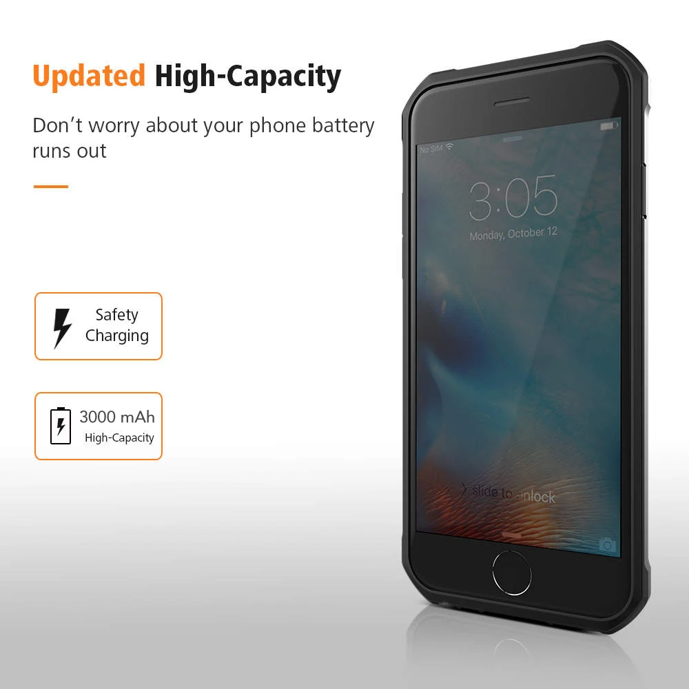 FLOVEME зарядное устройство чехол для телефона iPhone 7 8 6 6S Plus Power Bank Броня Fundas