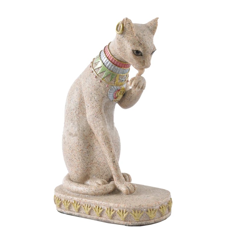 Статуя песчаника Bastet статуэтка египетского кота Бог кот древний Египетский