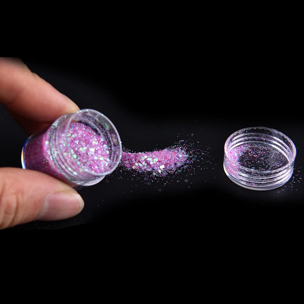 Порошок для ногтей серебристый 3D пигмент женской красоты фиолетовый