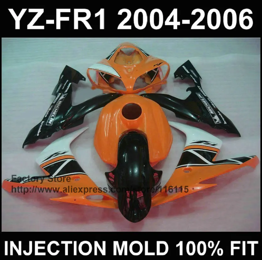 Правые оранжевые обтекатели для мотоцикла YAMAHA YZF R1 2004 2005 2006 Обтекатели yzf r1 04 05 06