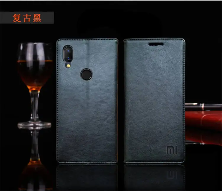 Чехол для Xiaomi Redmi Note 7, роскошный чехол из натуральной кожи с откидной крышкой для Xiaomi Redmi Note 7, Магнитный чехол-книжка, чехол для Redmi Note7 Pro