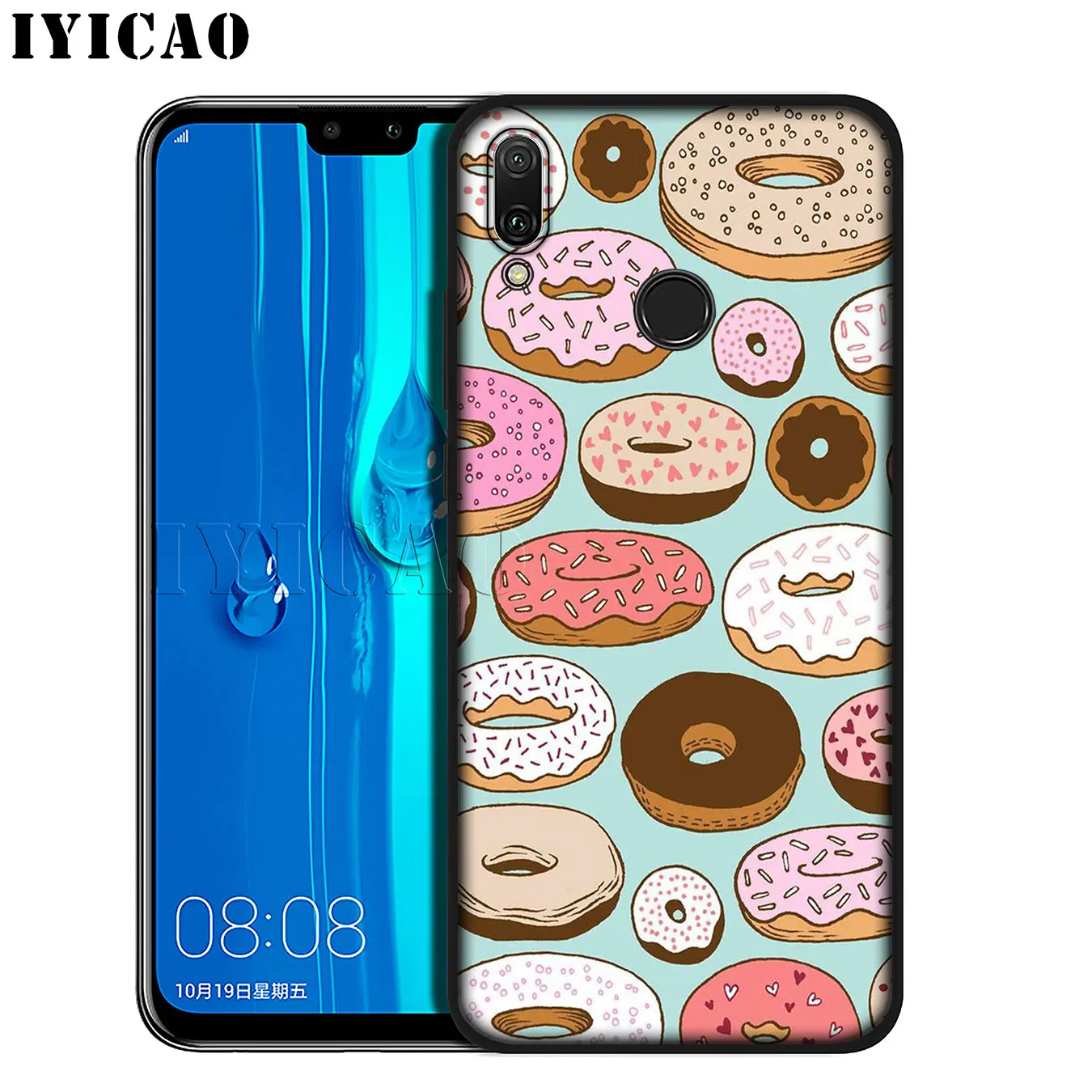IYICAO cute Donut Soft Silicone Phone Case for Huawei Mate 30 20 10 Pro Nova 5I 5T 5 4 4E 3i 3 2i Lite Smart |