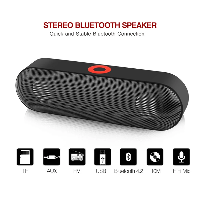 NBY 18 Беспроводной Портативный Bluetooth Динамик сабвуфер Altavoz TF карты для рабочего