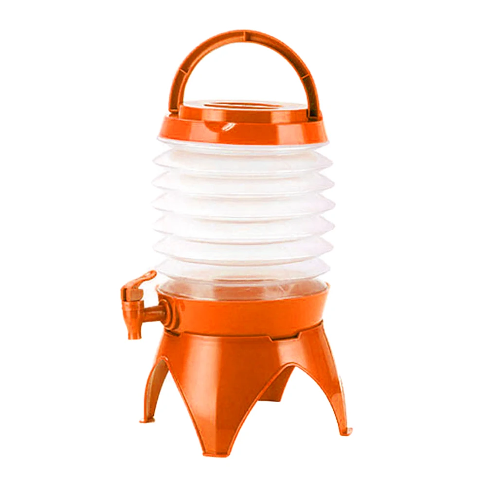 Оранжевый 1 Pcs Water Container Dispenser 5.5L Collapsible Folding Portable for Outdoor Camping Travel&T8 - Цвет: Оранжевый