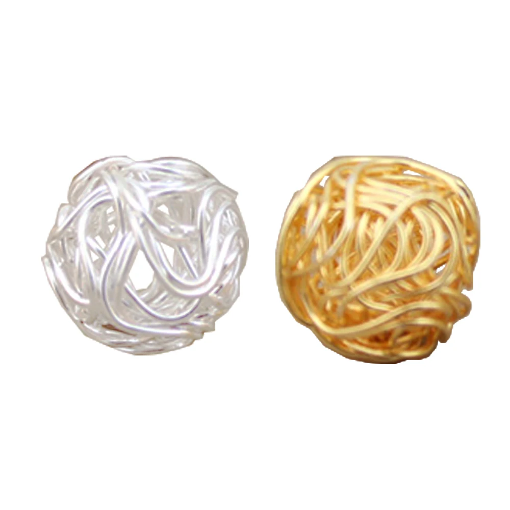 Позолоченные геометрические подвески из металлической проволоки Размер 11*11 мм 5