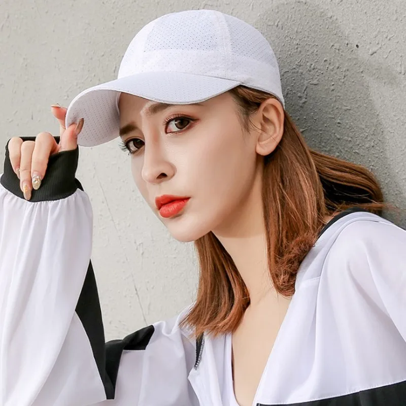 

XdanqinX Adjustable Size Thin Baseball Caps For Men Women Summer Men's Breathable Tongue Cap Sunscreen Women's Snapback Cap NEW