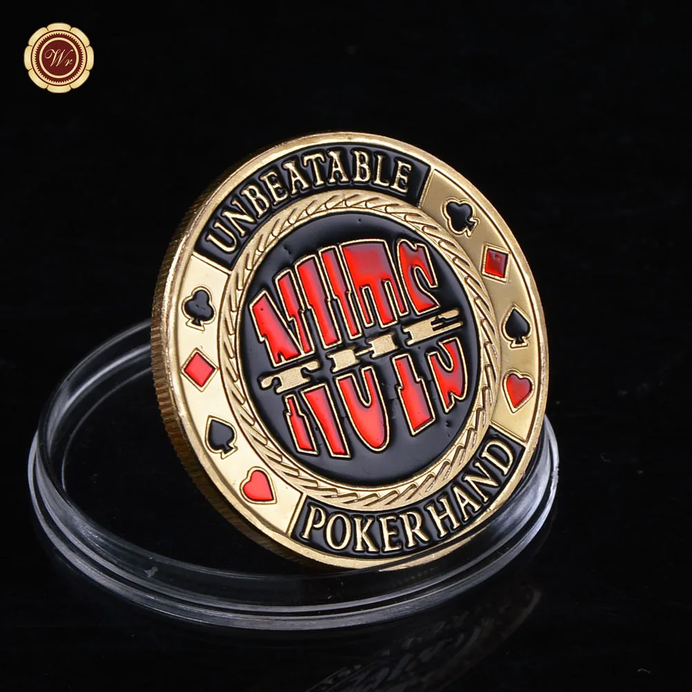 WR редкий покер Золотая монета памятная бизнес подарок казино покерная карточная
