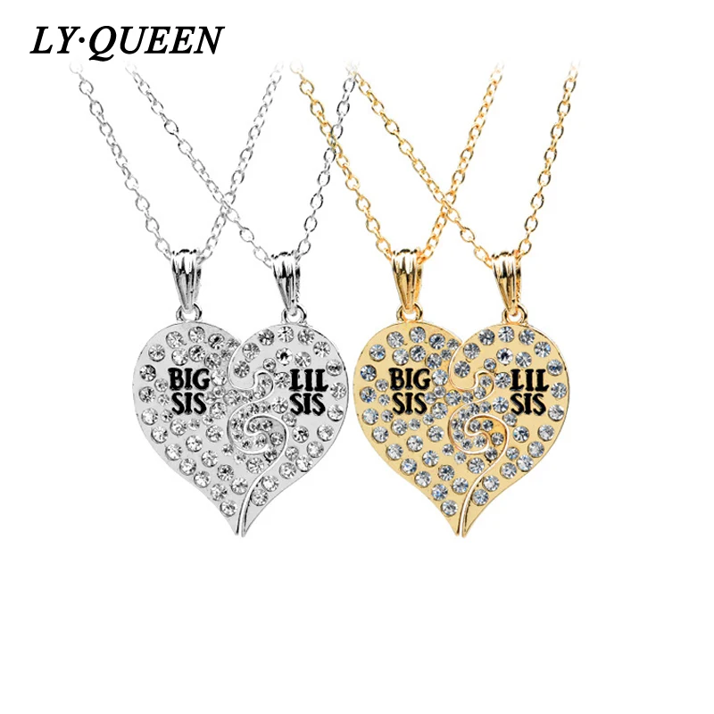 2 шт./компл. цвета: золотистый серебристый &quotБольшой Sis/маленький Sis&quot