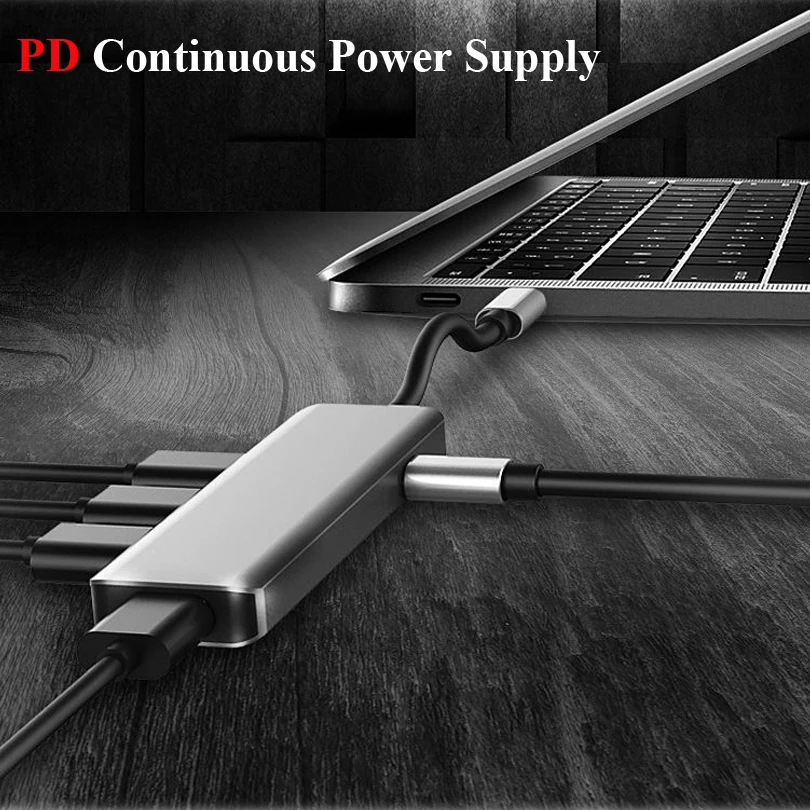 Многофункциональная док станция USB Type c для 3 0 RJ45 VGA адаптер MacBook Samsung Galaxy S8 S9 HUAWEI