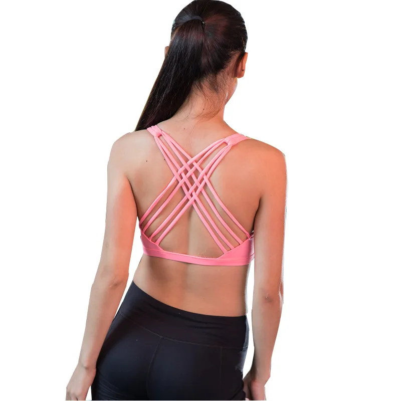 2018 Горячая назад сексуальный бюстгальтер йога Для женщин Мягкий Спортивный