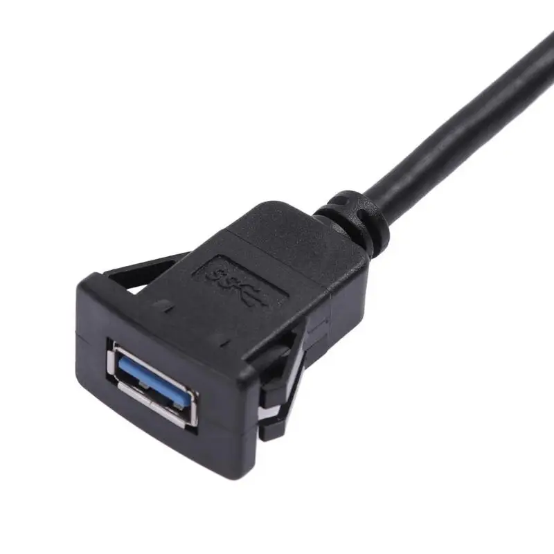 1 м/3,3 фута один порт USB3.0 штекер USB 3,0 A женский автомобильный кабель для скрытого монтажа автомобиля Ван приборной панели Заподлицо Двойной USB разъем
