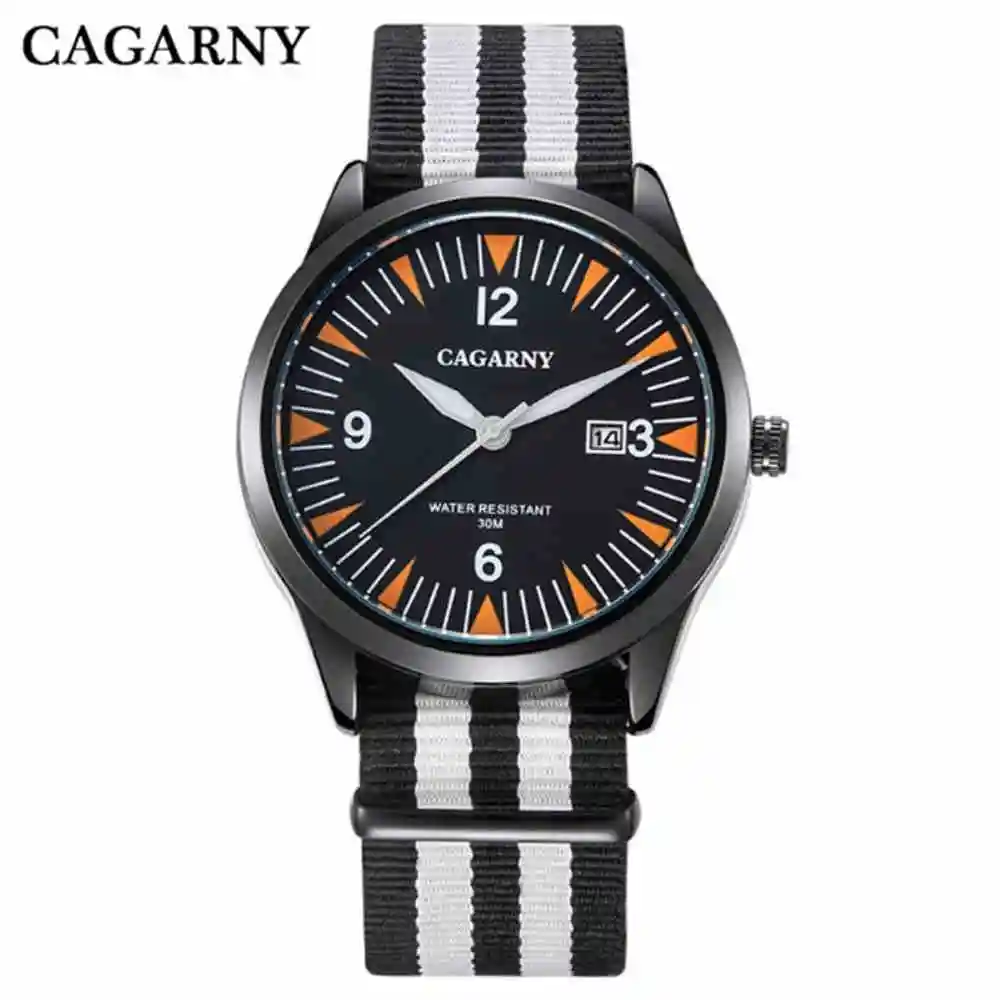 

CAGARNY Men Luxury Nylon Watches Military Watch Quartz WristWatch Sports Date Clock Brand Men Casual Calendar relogio masculino