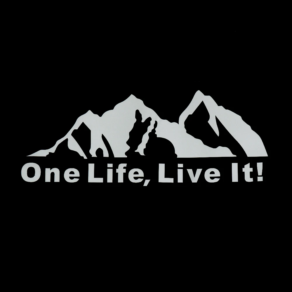 1 шт. ONE LIFE LIVE IT! Внедорожник горы силуэт автомобиль наклейка окно виниловые
