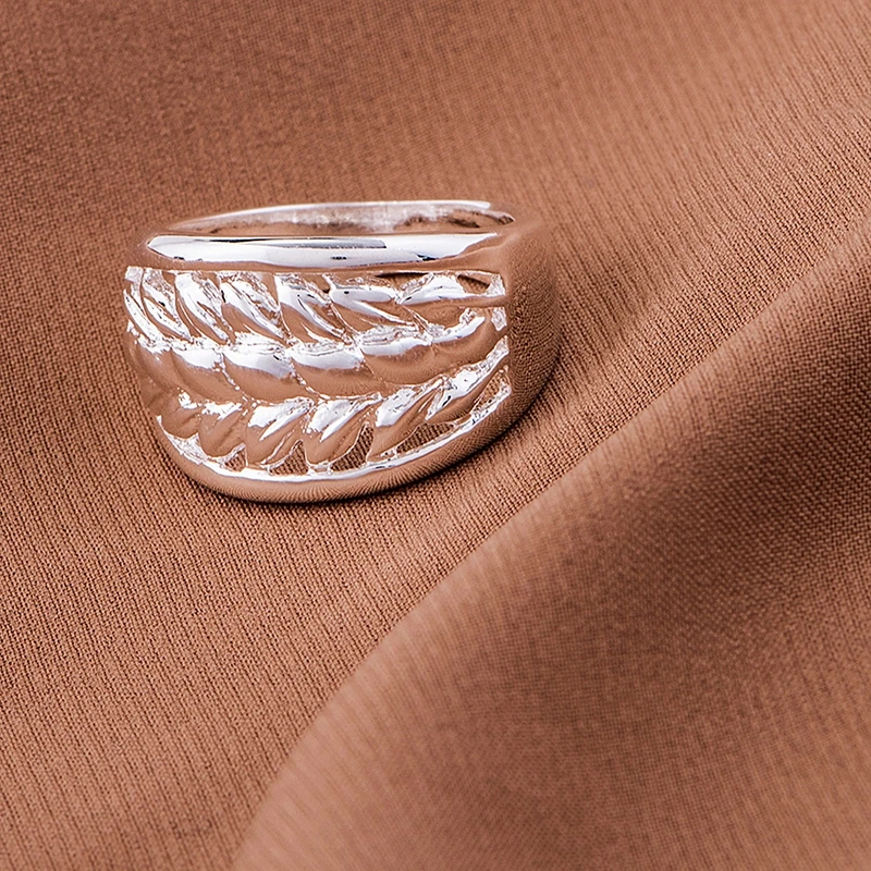 Круговое блестящее оптовое серебряное кольцо 925 модное ювелирное 925sterling-silver ZVBDEFMS