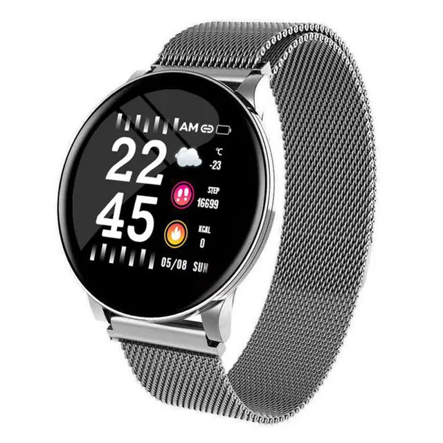 Silver Steel S9 водонепроницаемые Смарт-часы для iOS Android Bluetooth спортивные умные часы для мужчин и женщин часы монитор сердечного ритма кровяное давление - Цвет: Silver Steel