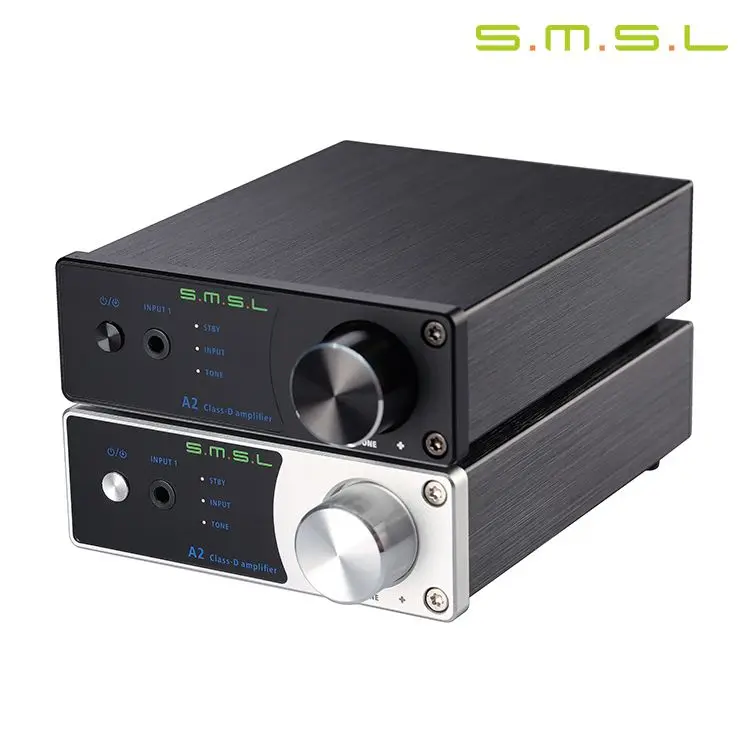 SMSL A2 HiFi 2.0 чистый цифровой аудио Усилители домашние AUX/RCA Вход 40 Вт + Выход DBB