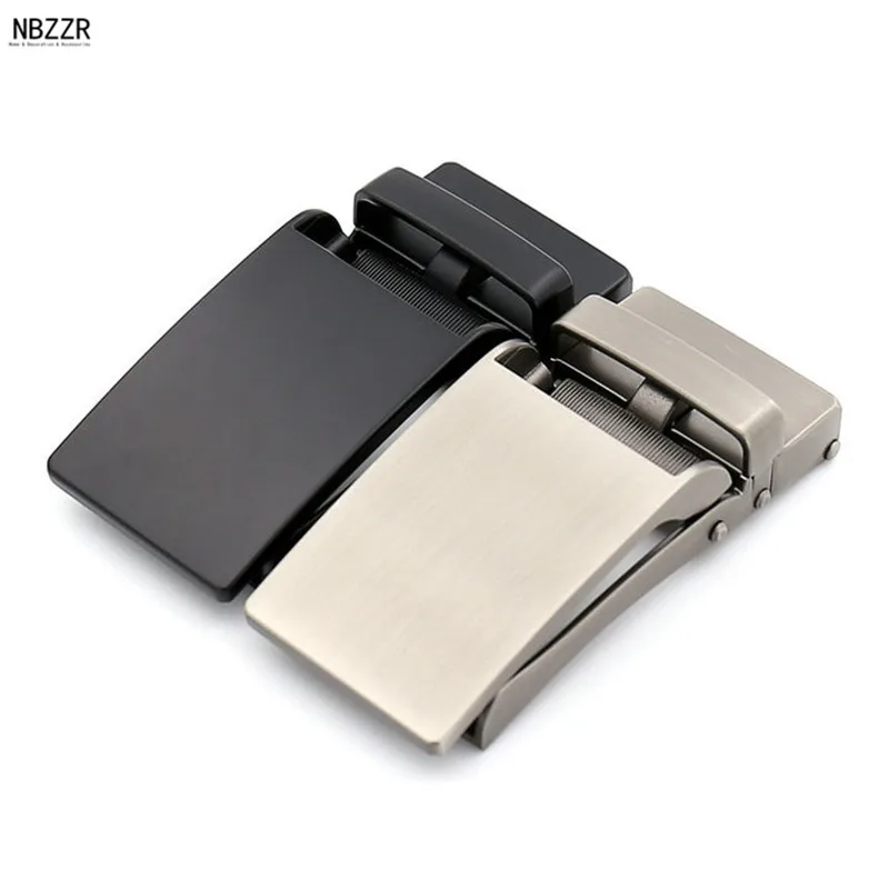 

Simple 2 Color Brand Metal Flat Belt Buckle Head Men's Business Leisure Suit Automatic Buckles Gift For 3.1cm Width Belt