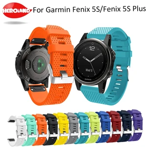 Ремешок для часов Garmin Fenix 5S, 20 мм, быстросъемный силиконовый ремешок, легко подгоняемый ремешок для часов Garmin Fenix 5S5S Plus