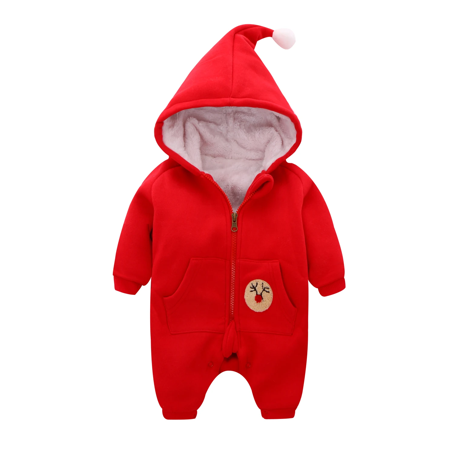 Детские Рождественские костюмы с шапками и флисом чтобы держать детей в