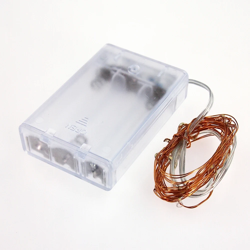 Led Strings light 5M 50LED Copper Wire 3XAA Battery Operated Christmas Wedding Party Decoration LED String Fairy Lights|Светодиодная