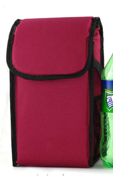 red small size Утолщенная сумка-холодильник из ткани Оксфорд Портативный напитки молоко еда свежий Перевозчик Прохладный мешок изолированный пакет льда банки держатель Ланч пикника коробка - Цвет: red small size