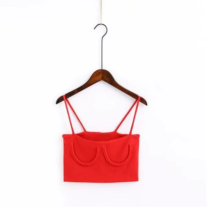 2019 Summer Sexy Camis Women Solid Spaghetti Strap Sleeveless Strapless Short Crop Tops Club Vest Female | Женская одежда
