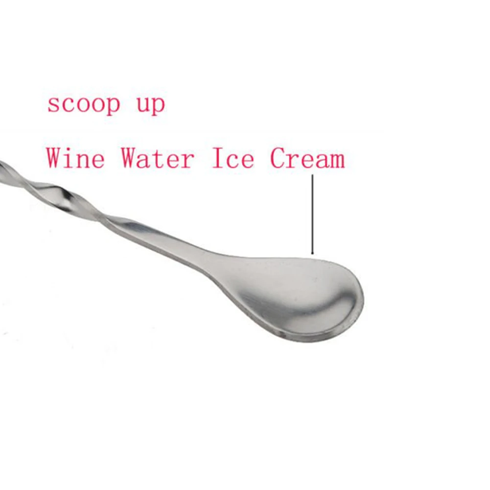2 предмета Коктейльная ложка для смешивания Нержавеющая сталь помешивая с