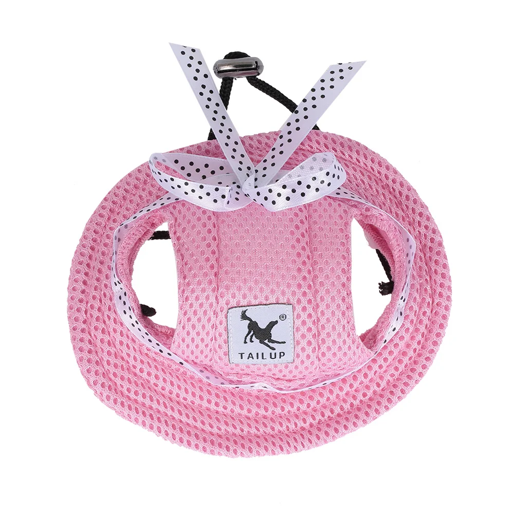 Pink Hat Летняя кепка для собак, Кепка с козырьком для маленьких собак, кепка для питомцев, щенков, солнцезащитная Кепка с отверстиями для ушей, уличная Кепка для питомцев, чихуахуа, Йоркшира - Цвет: Pink Hat
