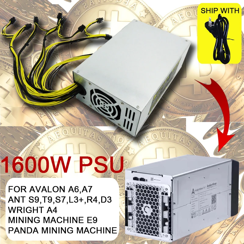 Новый муравей Шахтер APW3 + 12 1600 A3 горнодобывающая Вт блок питания bitmainer AntMiner PSU