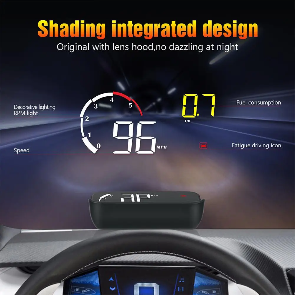 OBD2 II Hud Дисплей Цифровой спидометр превышение скорости Предупреждение электронная сигнализация лобовое стекло проектор r20