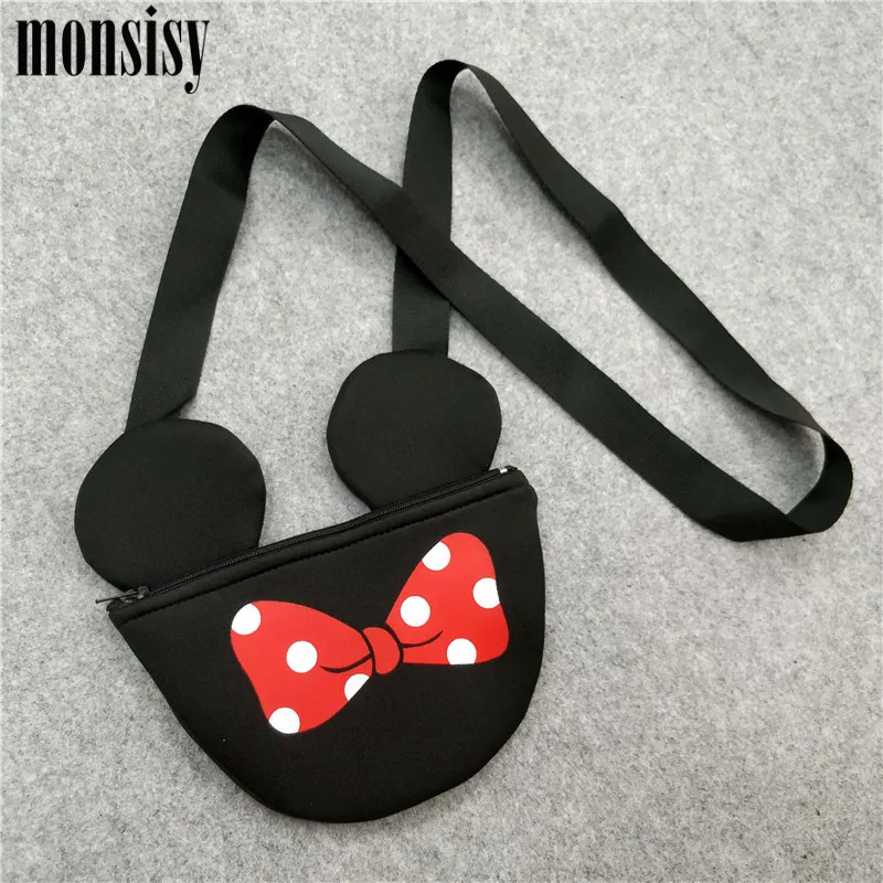 Monsisy детей Crossbody сумки для девочек кошелек и сумка мультфильм Мышь уха в горошек с