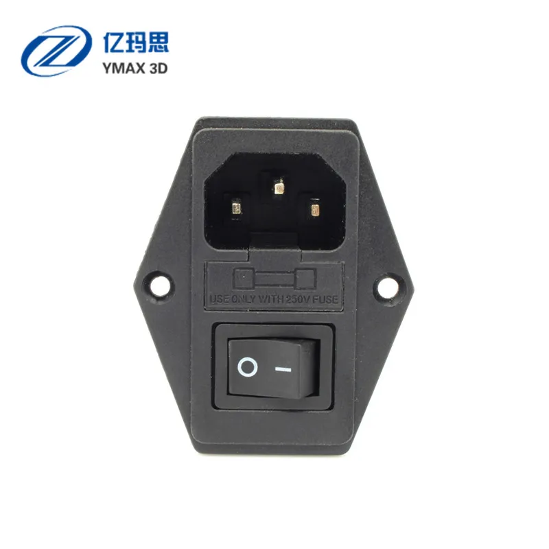 Клавишный Выключатель питания IEC 3 Pin 320 C14 Входная мощность штепсельная вилка