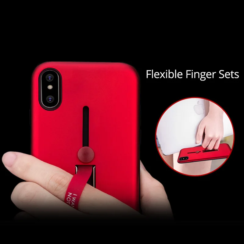 NKOBEE Phone Case For iPhone X Cover With Finger Ring Holder Hard PC Apple 10 Stand |