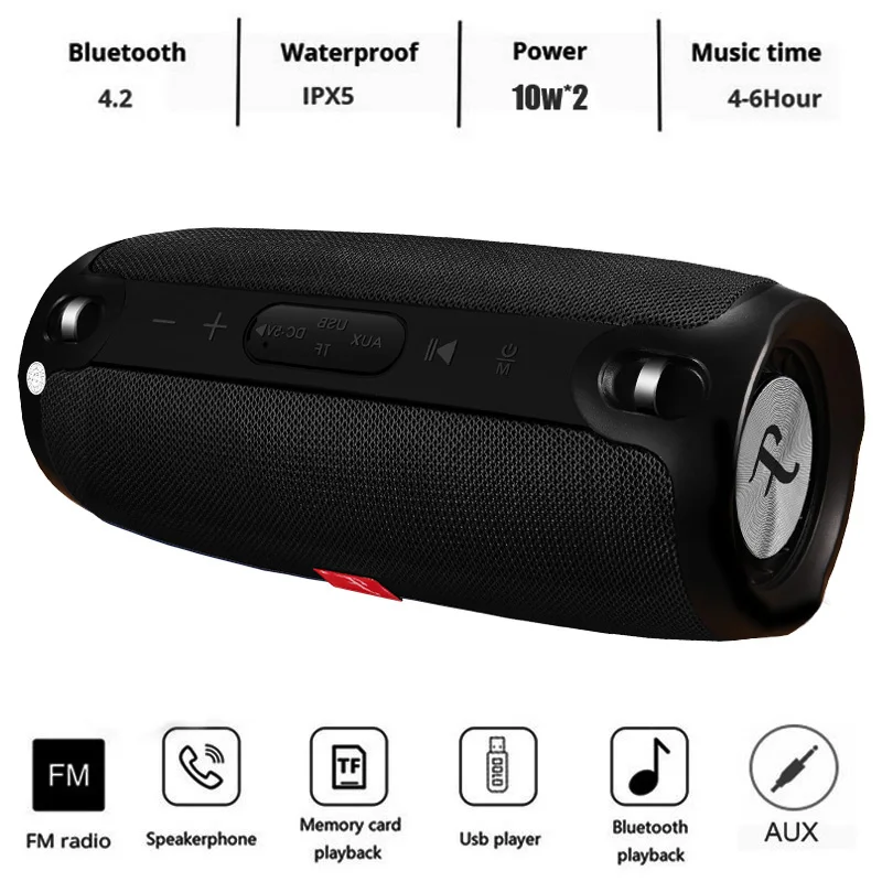 Беспроводная Bluetooth Колонка 20 Вт Портативная колонка саундбар музыкальный плеер
