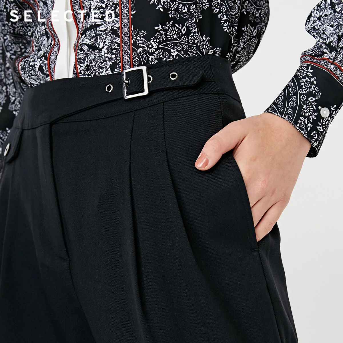 Отборные женские широкие повседневные укороченные брюки с высокой посадкой S |