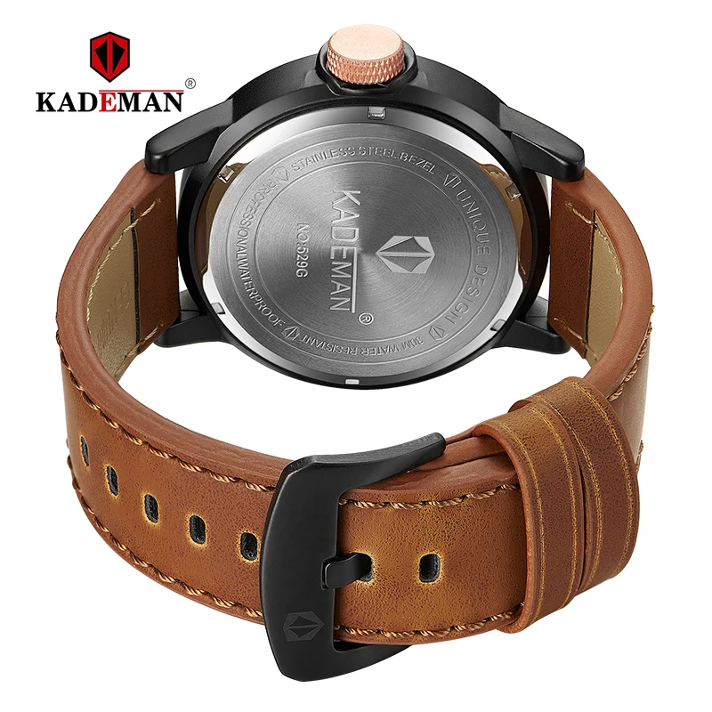 KADEMAN классические мужские часы новые модные деловые кварцевые наручные