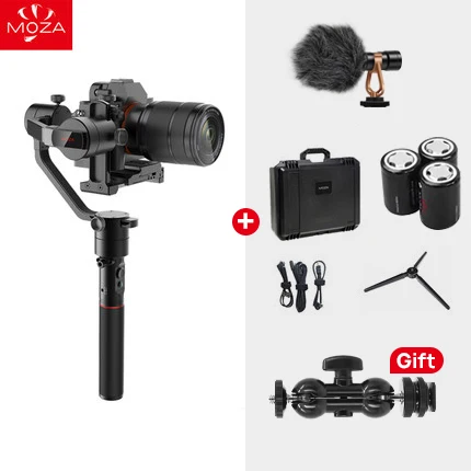 H with ES-117 Mic MOZA Aircross 3 оси ручной Gimbal стабилизатор до 1,8 кг DSLR беззеркальных Камера S ony A6000 RX100 A7 серии Пана GH5 GH4 - Цвет: H with ES-117 Mic