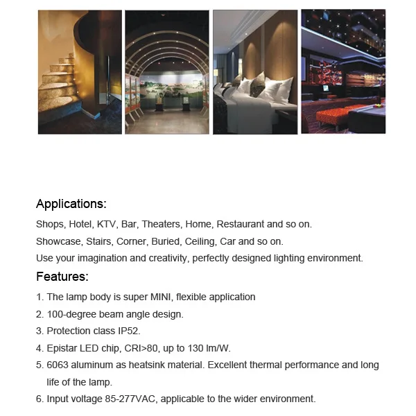 1 Вт * 8 маленький LED-светильник ТВ фон настенное освещение KTV коробка отдельная